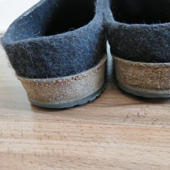 STEGMANN Essenz Wool Slip On Clog Mule Indoor Slippers in Graphite - US 7 - Picture 10 of 12